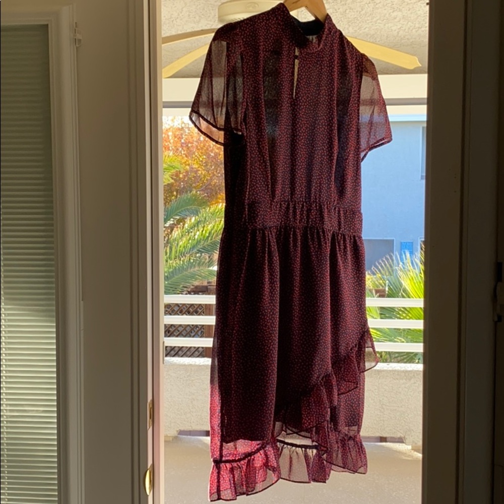 Juicy Couture Sheer Ruffle Holiday Cocktail Dress